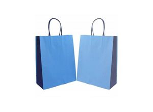 8022044515823 - Trade Shop Traesio - geschenkumschlag 6 stück shopper CC3985 papier hellblau 36X21X11CM tasche