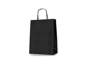 8022044515830 - Trade Shop Traesio - geschenkumschlag 6 stück shopper CC3989 papier schwarz 36X21X11CM tasche