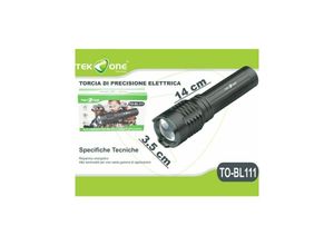 8022044518909 - Trade Shop Traesio - tekone TO-BL111 LED-Taschenlampe mit wiederaufladbarem Zoom-Präzisionslicht