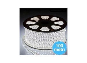 8022044585918 - Trade Shop Traesio - led streifen 5050 flexible spule 100MT kaltes weisses licht im freien 220V