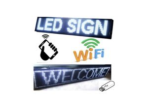 8022044587301 - Trade Shop Traesio - personalisiertes led-schild gleitendes weisses licht 200 x 40 cm