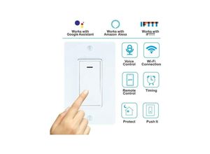 8022044602691 - Trade Shop Traesio - wifi smart lichtschalter kompatibel mit alexa google ifttt sprachsteuerung