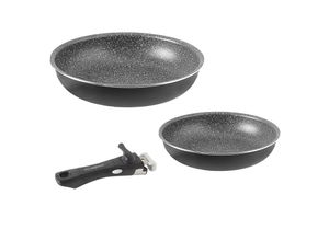 8022068064086 - Pfannen Set Pirate Pan 3 Stone Rock Outdoor Camping Bratpfanne Ø22 28 cm