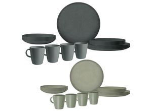 8022068089294 - Campinggeschirr Set Lunch Box RPET Tierra Camping Teller Schüssel 12 tlg Farbe Dunkelgrau