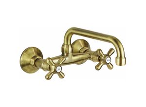 8023646313374 - Gattoni Rubinetteria - Bronzefarbener Wand-Spültischmischer mit U-Auslauf Gattoni 7559 REV0 Bronze - Bronze