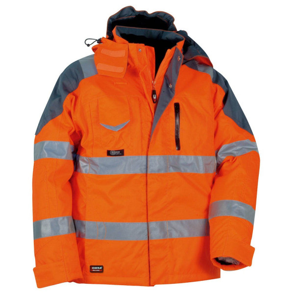 8023796043497 - - Cofra Winter-Warnschutzjacke wind- und wasserdicht orange 52 - Orange