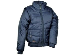 8023796215474 - Cofra 2 in 1 Winter-Steppjacke mit Kapuze blau M - Blau