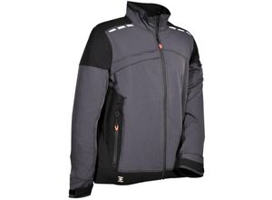 8023796523760 - Cofra - Arbeitsjacke 250 g m² Shellwear mit Reflexstreifen anthrazit 50 - Schwarz