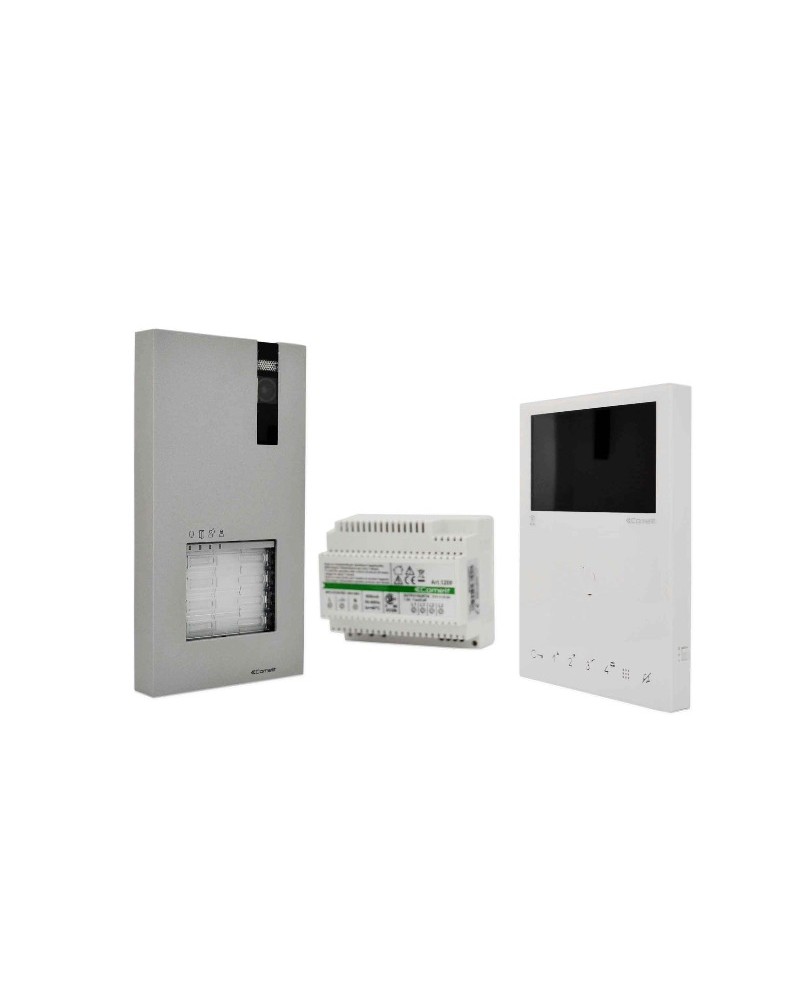 8023903356212 - Comelit 8451V Einfamilienhauskit Quadra 1-4 WE Monitor Mini HF WiFi System 8451V