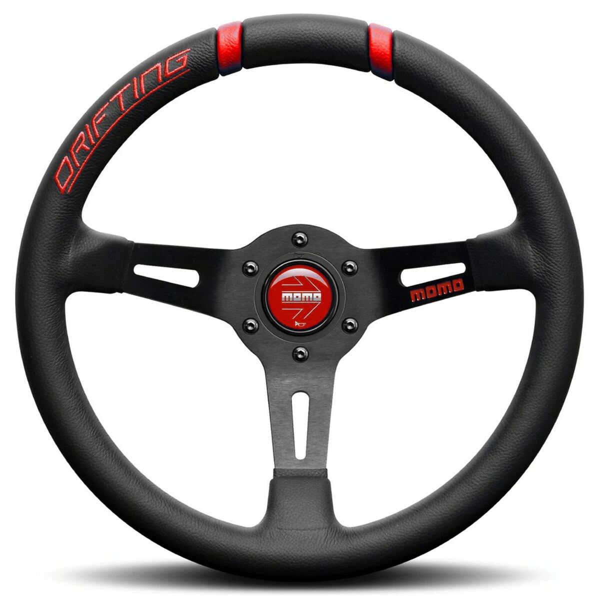 8024055224756 - Racing Steering Wheel Momo DRIFTING Black Red Ø 33 cm