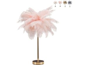 8024609366857 - Mauro Ferretti - Tischlampe mit Federlampenschirm und 2 Lichtpunkten Palm s Farbe Pink