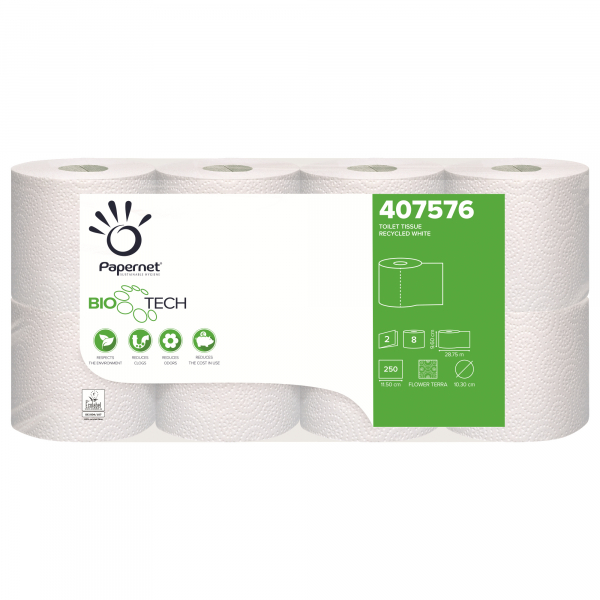 8024929975760 - Toilettenpapier BioTech 407576 2-lagig weiß 250 Blatt   Rolle 8024929975760 64 Rolle