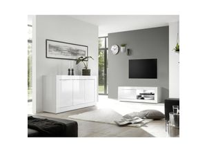 8024963177304 - Sideboard mit 3 Türen - Weiß lackiert - COMETE