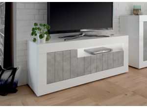 8024963408552 - Lowboard LC Urbino Sideboards weiß (weiß hochglanz beton) Lowboards Breite 138 cm