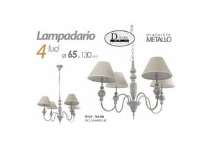 8025569765438 - Iperbriko - Antiker Kronleuchter im Shabby-Stil 4 Lichter 65 cm