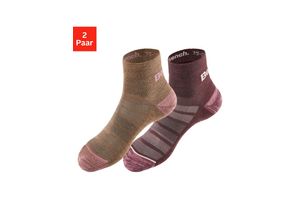 8025601170954 - Große Größen Wandersocken bordeaux+beigefarben Gr35 38