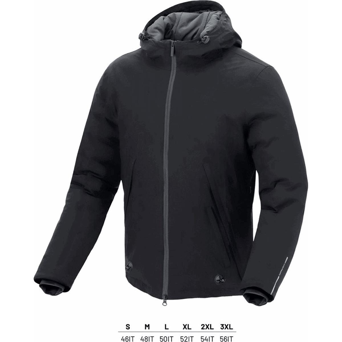 8026492141481 - Thermojacke Magic Shelter Schwarz 3XL Wasserdicht - In Umhang verwandelbar mit Regenschutz