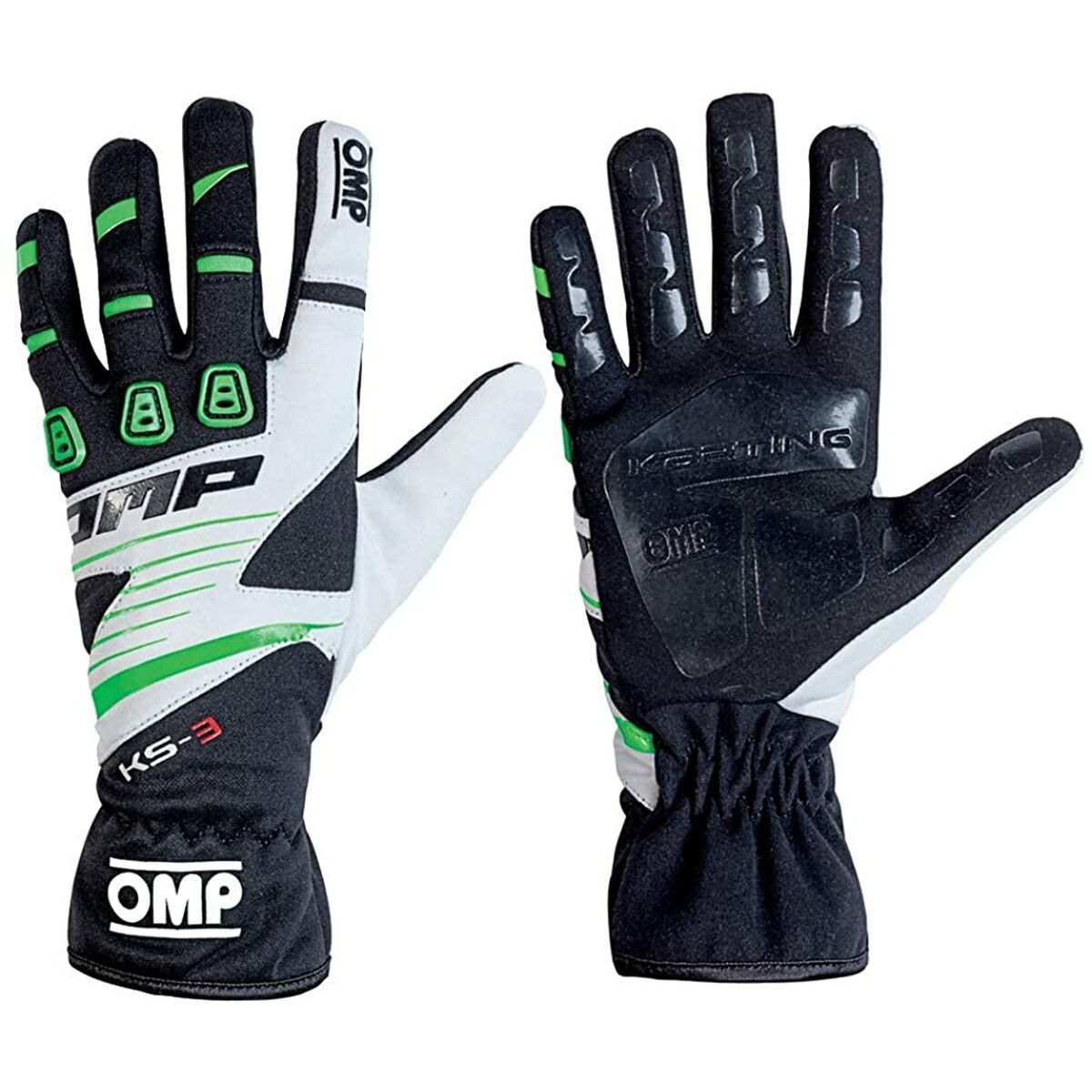 8027280791086 - Karting Handschuhe KS-3 MY2018 XXS kart Weiß Schwarz grün 8027280791086 - Karting Handschuhe KS-3 MY2018 XXS kart Weiß Schwarz grün