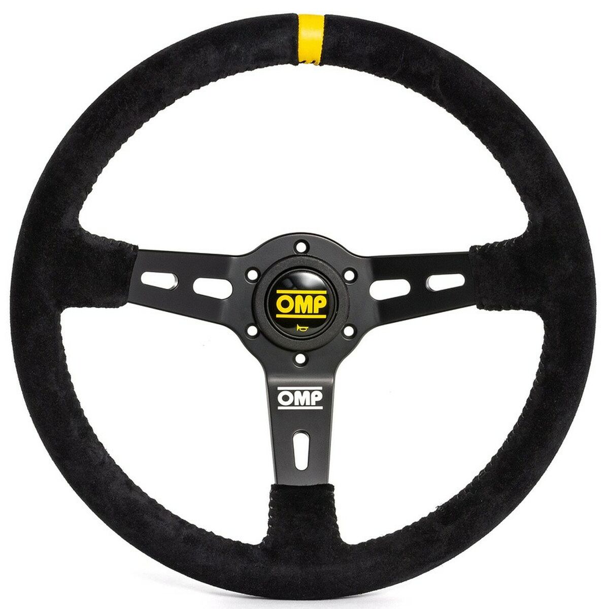 8027281008442 - Racing Steering Wheel OMPOD 2055 N Ø 35 cm Black Black Yellow