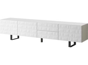 8027519008107 - Lowboard Sideboards Gr B H T 220 cm x 52 cm x 45 cm weiß (weiß weiß) Lowboards Breite 220 cm