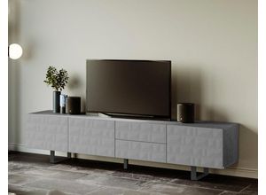 8027519008138 - Lowboard Sideboards Gr B H T 220 cm x 52 cm x 45 cm grau (beton grau) Lowboards Breite 220 cm