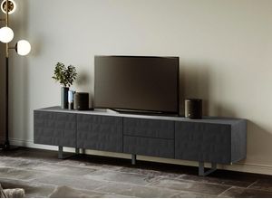 8027519008152 - Lowboard Sideboards Gr B H T 220 cm x 52 cm x 45 cm schwarz (beton schwarz) Lowboards Breite 220 cm