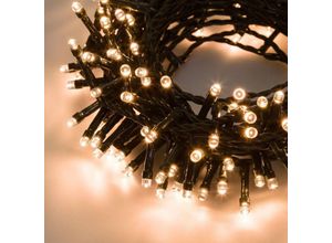 8029121474936 - Salone Srl - Leichte Kette Licht für Weihnachtsdekorationen 100 LEDs - Bianco caldo - Bianco caldo