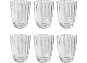 8029121951703 - Gläser-Set VILLA DESTE Kalahari Transparent Trinkgefäße Gr Ø 85 cm x 11 cm 300 ml 6 tlg farblos (transparent) Gläser-Sets Wassergläser-Set 6-teilig Inhalt 300 ml