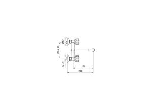 8029384055156 - Caesaroo - Spültisch-Wandbatterie mit Bodenschwenkauslauf Idral 0159 86 Verchromt - Messing