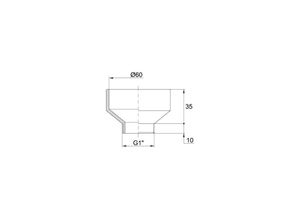 8029384062857 - Idral - Gerade Tasse für Urinal aus verchromtem Messing 0236 Chrom