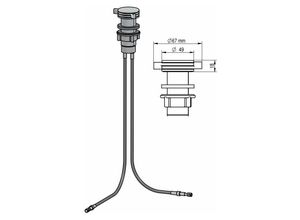 8029490103123 - Zugknopf Messing verchromt mit Kabeln für Spunde Rotologic2 Lira