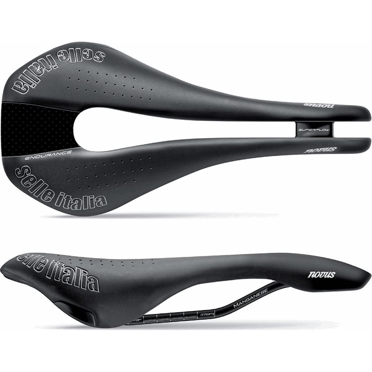 8030282487758 - Selle Novus Endurance TM Superflow Schwarz - Komfort und Leistung 146x282mm