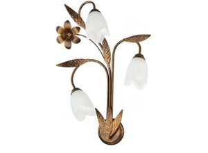 8030626514140 - Onli Lighting - Onli sonia Flower Design Wandlampe Glasschirme 3x E14