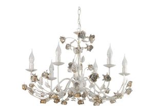 8030626535565 - Onli Lighting - Onli carolina Flower Design Kronleuchter mit mehreren Armen Elfenbein