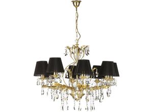 8030626537040 - Onli Lighting - Onli karen Mehrarmiger Kronleuchter mit Schirmen Gold Schwarz