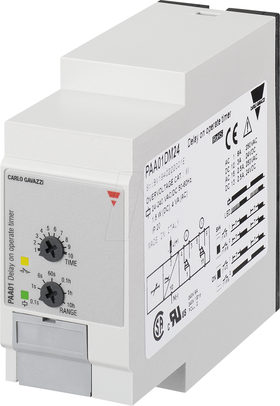8030956000078 - PAA01DM24 - Zeitrelais PAA01 1 Wechsler 240 V AC   DC Einschaltverzögerun