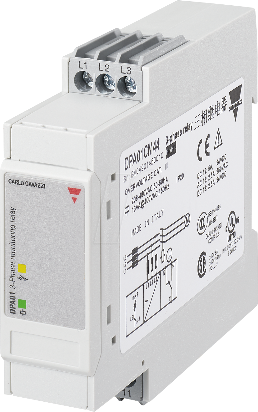 8030956000184 - DPA01DM48 - Überwachungsrelais DPA01 3 Phasen 380 - 480 V AC 8030956000184 - DPA01DM48 - Überwachungsrelais DPA01 3 Phasen 380 - 480 V AC