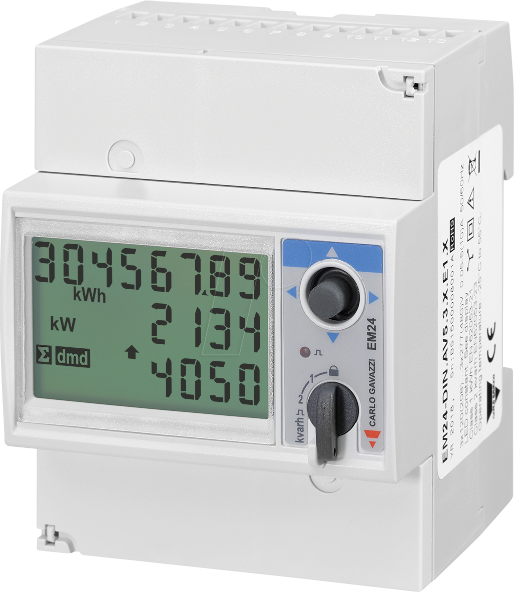 8030956085228 - EM24DINAV53XE1X - Energiezähler EM24 3 Phasen LCD Display Joystick