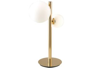 8031414863259 - Fan Europe - Hera - Twin Globe Tischlampe Gold Opal G9