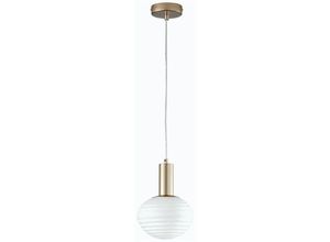 8031414888467 - Luce Ambiente E Design - eco-light Pendelleuchte Ripple in Weiß und Gold E27 180mm - white