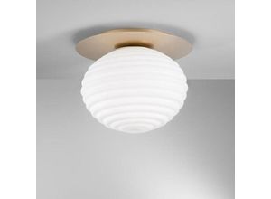 8031414888504 - Eco-light - Deckenleuchte Ripple in Weiß und Gold E27 1-flammig - white