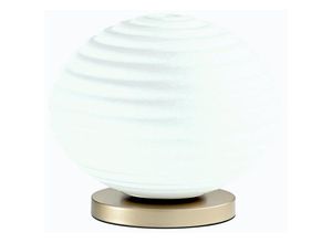 8031414888603 - Tischleuchte Ripple in Weiß und Gold E27 320mm - white - Eco-light