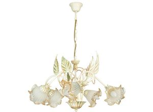 8031423281105 - Fan Europe Lighting - Fan Europe primavera 5-flammige mehrarmige Pendel-Deckenleuchte Elfenbein 62x40cm