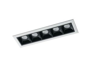 8031440360890 - Fan Europe Lighting - Fan Europe Intec - led Aluminium Einbau 5 Licht Downlight Blendschutz Weiß Schwarz 4000K 2W