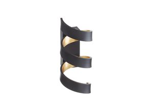 8031440362733 - No-name - ECO-Light LED-HELIX-AP3 ner LED-HELIX-AP3 ner LED-Wandleuchte 9 w Warmweiß Gold Schwarz