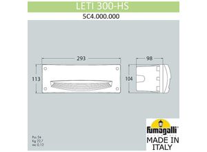 8031874024498 - Leti 300 hs Unterputzleuchte E27 6W Farbe Grau - Grau - Fumagalli