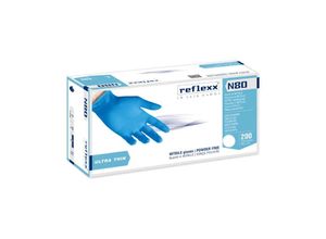 8032891631065 - Orobica Store - Ultradünne Reflexx N80B Nitril-Arbeitshandschuhe - s - Himmelblau - Himmelblau