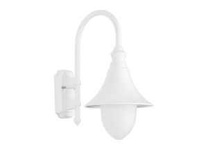 8033239350044 - Wandleuchte A-244406 Weiß Aluguss Opalglas E27 IP43 - white - LCD