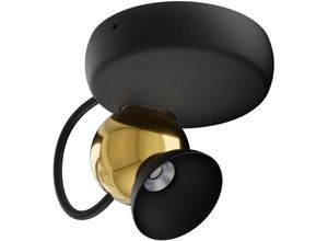 8033913914845 - linealight LED Deckenleuchte Duck in Schwarz und Gold 10W 727lm - black