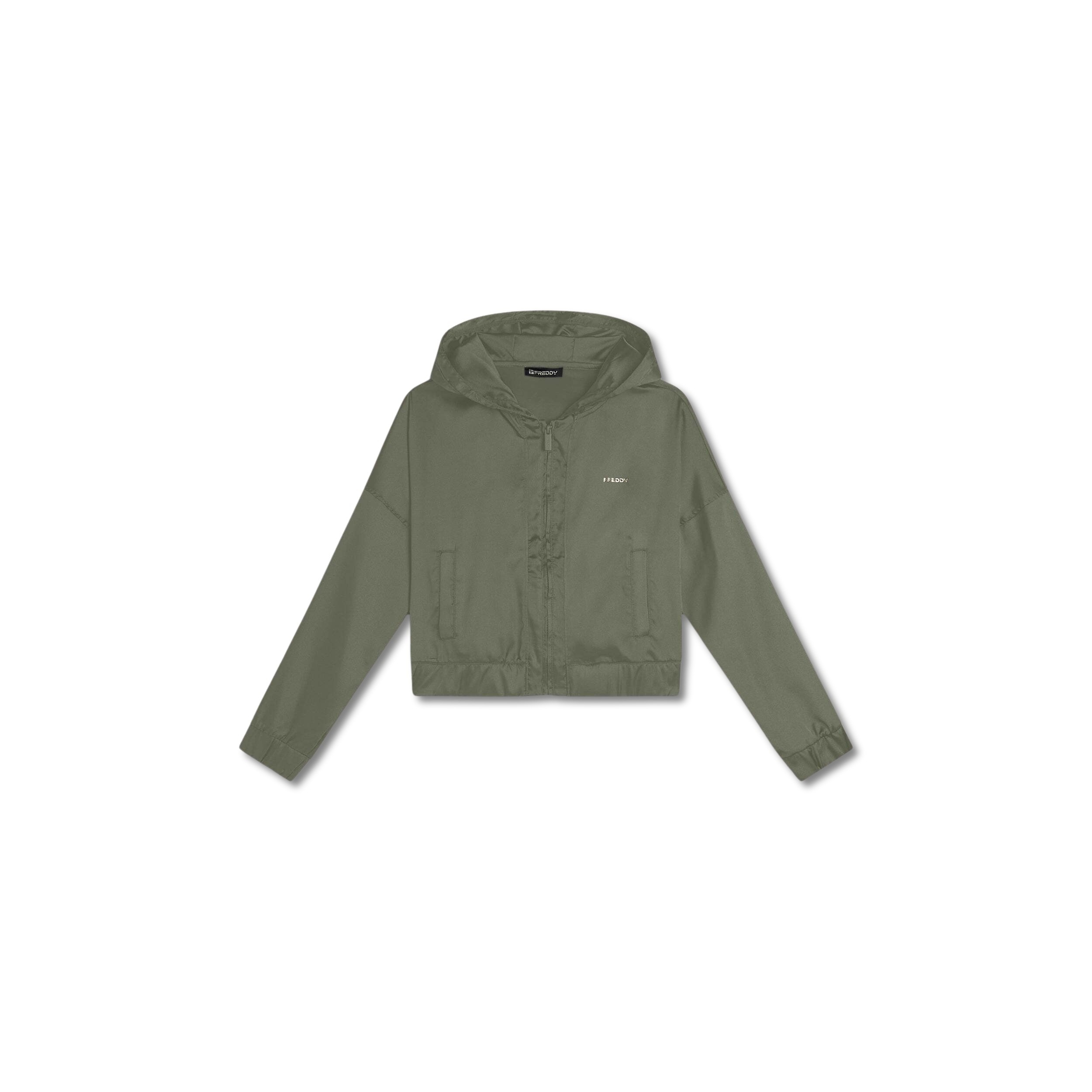 8034170224319 - Hoodie mit Reißverschluss seidiger Effekt für Damen Freddy 8034170224319 - Hoodie mit Reißverschluss seidiger Effekt für Damen Freddy